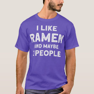 私はラーメンが好きで、3人のスープフレーム日本のが好きかもしれない Tシャツ