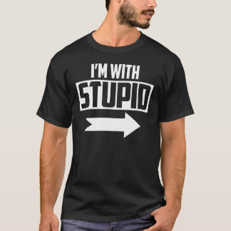 私はリを指しおもしろいて愚かな皮肉な矢印を持っている Tシャツ