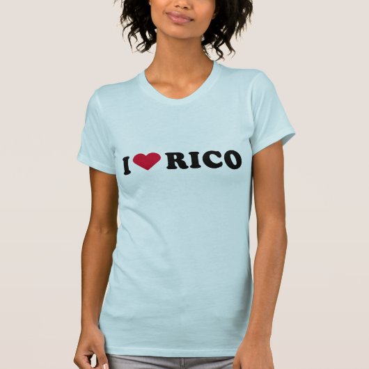 私はリコを愛します Tシャツ (正面)