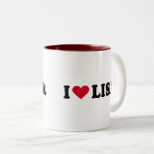 私はリサを愛します ツートーンマグカップ (正面右)