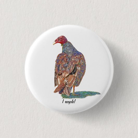 私はリサイクルします 缶バッジ (正面)