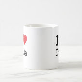 私はリサハートTシャツが大好き コーヒーマグカップ (中央)