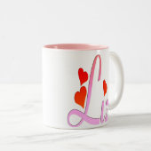 私はリザのマグを愛します ツートーンマグカップ (正面右)