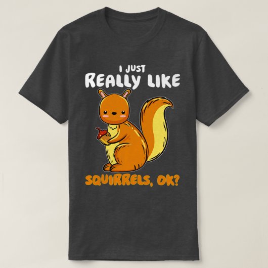 私はリスが本当に好き Tシャツ (デザイン正面)