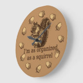 私はリスとして組織されるとしてあります ラージ壁時計 (傾斜)