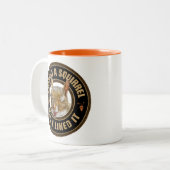 私はリスにキス – パロディおもしろい ツートーンマグカップ (正面左)