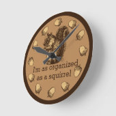私はリスのように組織されている ラウンド壁時計 (傾斜)