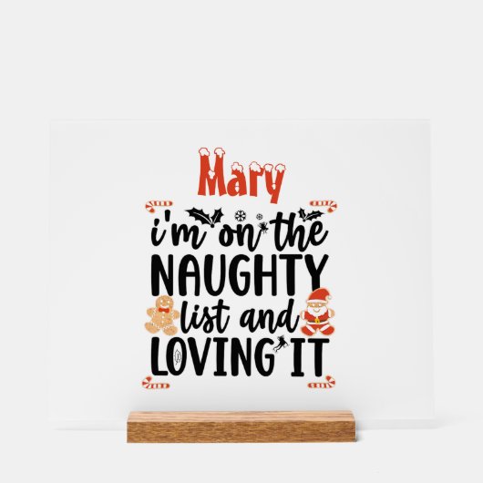 「私はリストに入っていけなそれを愛している」デザイン アクリルサイン (正面)