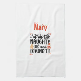 「私はリストに入っていけなそれを愛している」デザイン キッチンタオル