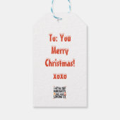 「私はリストに入っていけなそれを愛している」デザイン ギフトタグ (裏面)