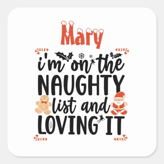 「私はリストに入っていけなそれを愛している」デザイン スクエアシール (正面)