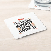 「私はリストに入っていけなそれを愛している」デザイン ペーパーコースター (アングル)