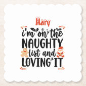 「私はリストに入っていけなそれを愛している」デザイン ペーパーコースター (正面)