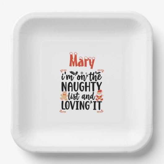 「私はリストに入っていけなそれを愛している」デザイン ペーパープレート (正面)