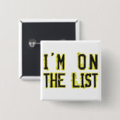 私はリストに載っている 缶バッジ (正面&裏面)