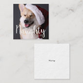 "私はリスト食べにしいけなた"コーギ犬のクリスマス ノートカード (正面/裏面)