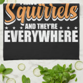 私はリスSqを持っているアヒルを列に持っていない キッチンタオル (折り畳み)