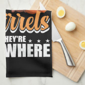 私はリスSqを持っているアヒルを列に持っていない キッチンタオル (四つ折り)