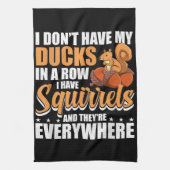 私はリスSqを持っているアヒルを列に持っていない キッチンタオル (縦)