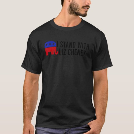 私はリズチェイニーと立つ Tシャツ (正面)