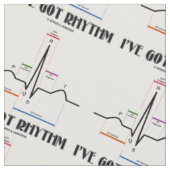 私はリズムECG EKGの心電図を持っています ファブリック (クローズアップ)