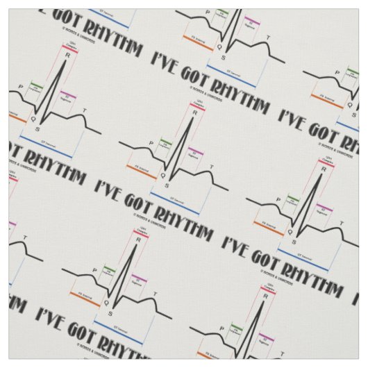 私はリズムECG EKGの心電図を持っています ファブリック (見本)