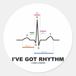 私はリズ得ム(ECG - EKGハートビート) ラウンドシール