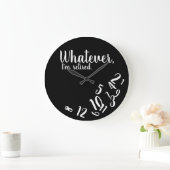 私はリタイア退職したンおもしろいグシンプルブラック ラージ壁時計 (ホーム)