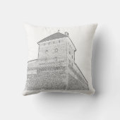 私はリダベラルーシ建築キャッスルスケッチが大好き クッション (裏面)