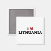 私はリトアニアを愛する マグネット (正面/裏面)