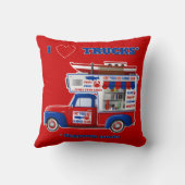 私はリバーシブルのトラック（シーフードトラック）が大好き クッション (裏面)