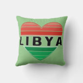 私はリビア、リビアのハートを愛する クッション (裏面)