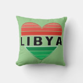 私はリビア、リビアのハートを愛する クッション (正面)