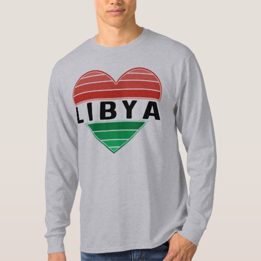 私はリビア、リビアのハートを愛する Tシャツ (正面)