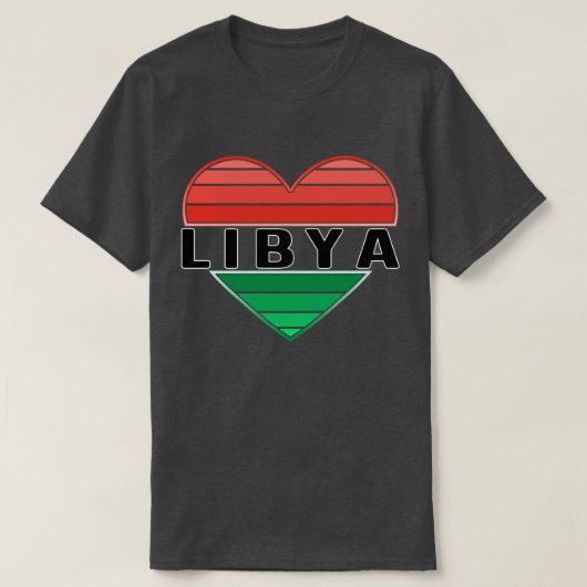 私はリビア、リビアのハートを愛する Tシャツ (デザイン正面)