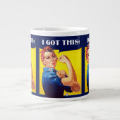 私はリビター得ヴィンテージジャンボマグこのロージー ジャンボコーヒーマグカップ (正面)