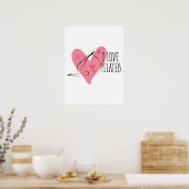 私はリフォーマーでピラティスのポーズが大好き ポスター (キッチン)