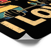 私はリフト私は笑い私は愛レトロ筋肉ジム衣服重さ ポスター (角)