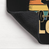 私はリフト私は笑い私は愛レトロ筋肉ジム衣服重さ マウスパッド (コーナー)