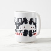 私はリフト、私はマニフェスト、私は征服 コーヒーマグカップ (正面右)