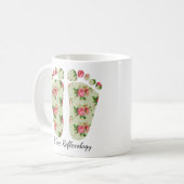 私はリフレクソロジーの花の足のマグのreflexologistを愛します コーヒーマグカップ (正面左)