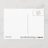 私はリフレクソロジーの郵便はがきを愛します ポストカード (裏面)