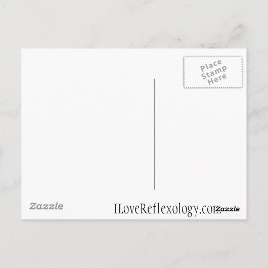 私はリフレクソロジーの郵便はがきを愛します ポストカード (裏面)