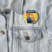 私はリベッターのロージーに予防接種を受けた 缶バッジ (インサイチュ)