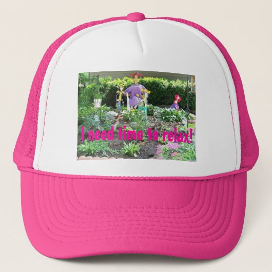 私はリラックスする時間を!必要とします!!  帽子 (正面)