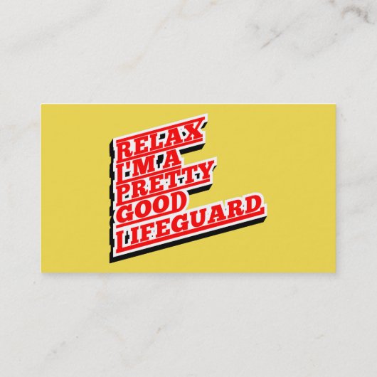 私はリラックス救命かわいらし員だ 名刺 (裏面)