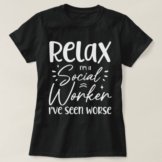 私はリラックス社会人の母おもしろい退職パパ Tシャツ (デザイン正面)
