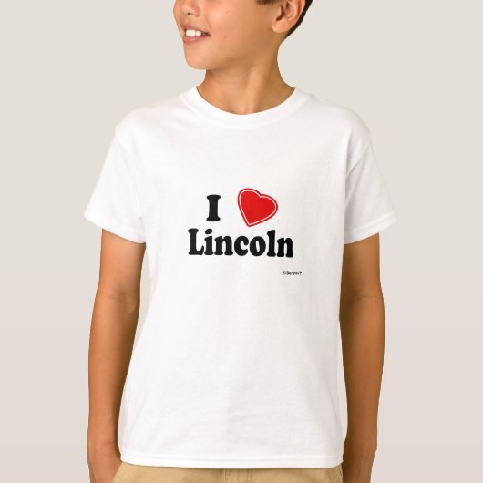 私はリンカーンを愛します Tシャツ (正面)