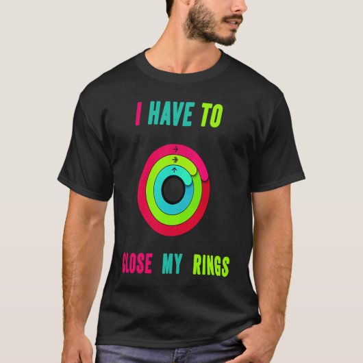 私はリングや輪を閉じるおもしろい Tシャツ (正面)