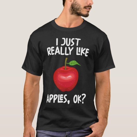 私はリンゴが本当に好きだ Tシャツ (正面)